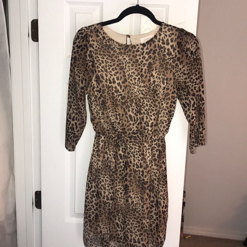 Everly Leopard print shift dress